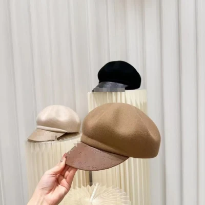 Elegant Lady Sky Blue Strip Sun Protect Bucket Hat Wide Brim Plain Custom Designer Hat