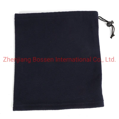 OEM Customized Logo Embroidered Navy Blue Warm Snowboard Winter Polar Fleece Tube Neck Warmer