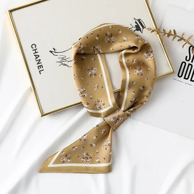 Women Fashion Hair Scarf Lightweight Silk Feeling Head Square Bandanas