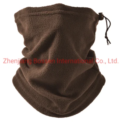 OEM Customized Logo Embroidered Navy Blue Warm Snowboard Winter Polar Fleece Tube Neck Warmer