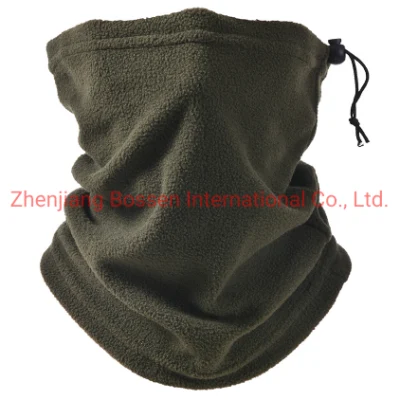 OEM Customized Logo Embroidered Navy Blue Warm Snowboard Winter Polar Fleece Tube Neck Warmer