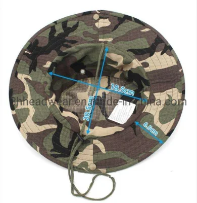 Camouflage Bucket Hat Custom Logo Camo Boonie Hats Outdoor Hunting Hiking Fishing Climbing Fisherman Panama Cap