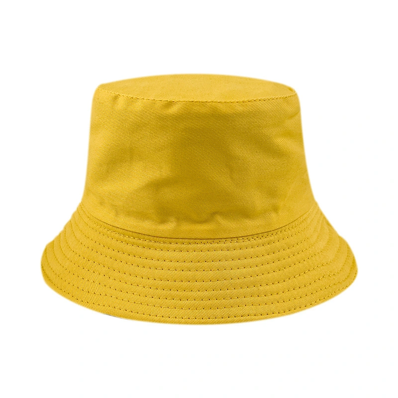 Wholesale Custom High Quality Spring Fall Fashion Reversible Solid Colour Fisherman Cap Outdoor Sun Protection Sun Hat Bucket Sports Cap