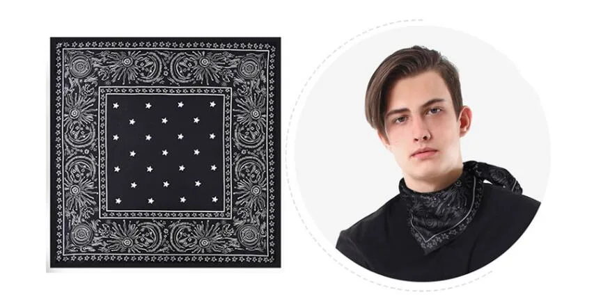 Digital Printing Square Silk Handkerchief for Men