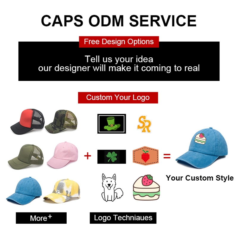 OEM Custom 6 Panel Curved Brim Cotton Baseball Cap MID Profile Sports Gorras 3D Puff Embroidery Logo Structured Dad Hat