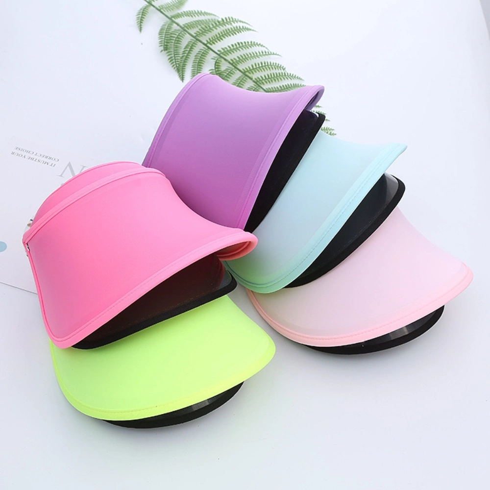 Women&prime;s Outdoor Adjustable Cap Summer Sunscreen Sun Visor Empty Top Hat Ci23529