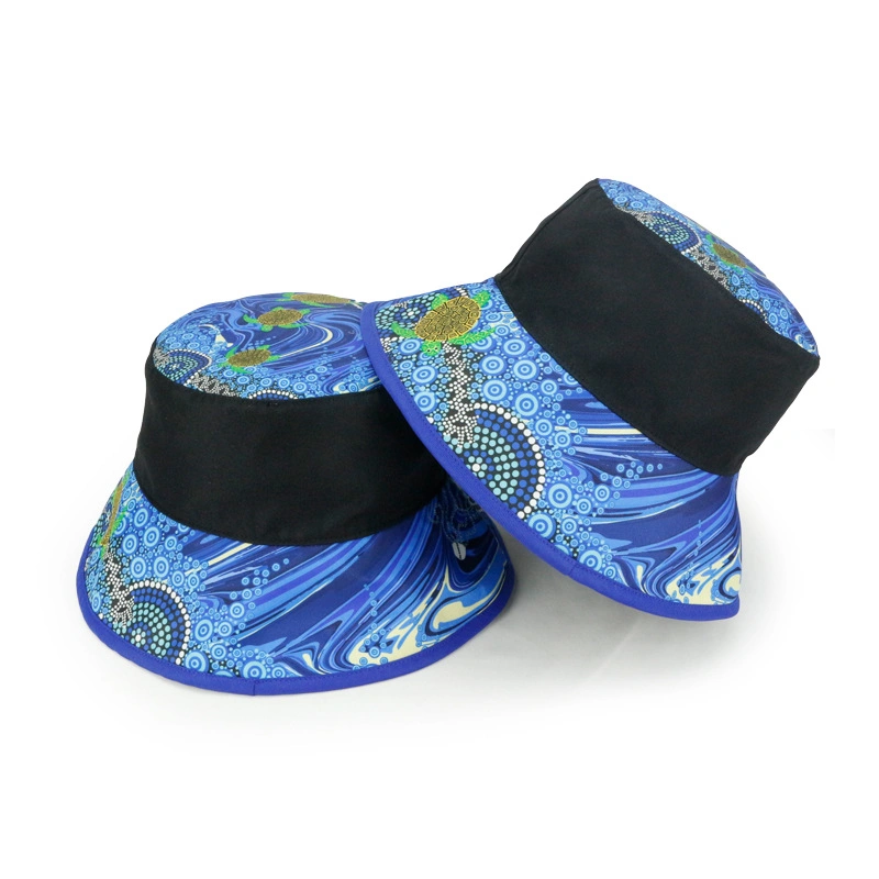 Custom Fashion High Quality Natural Sublimation Printing Bucket Hat