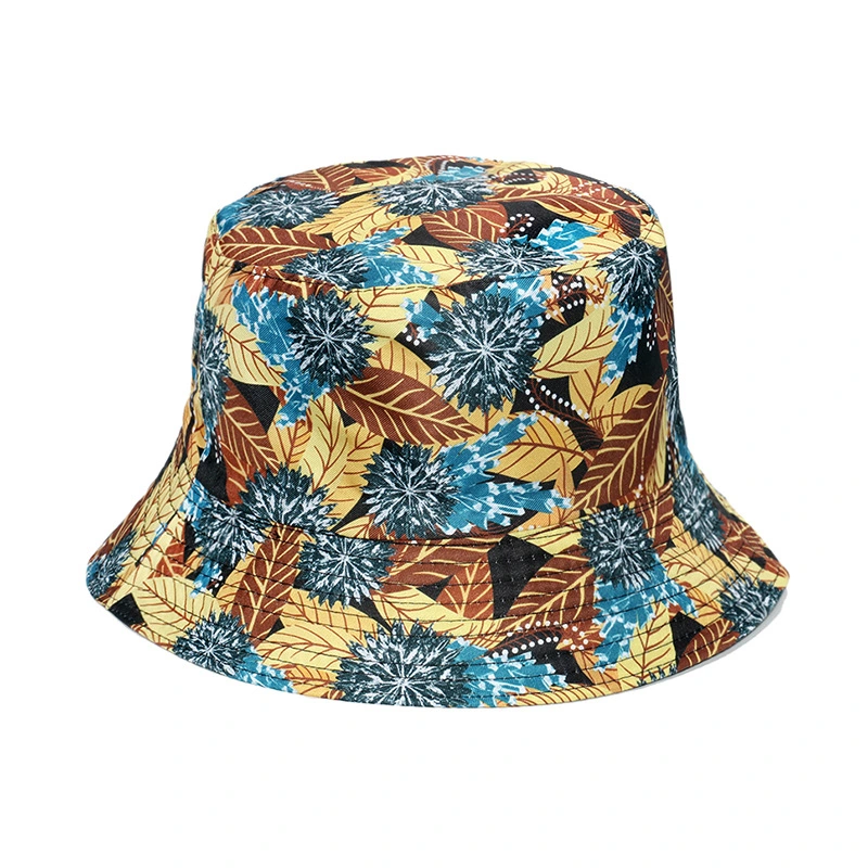 Leaf Pattern Tie Dye Bucket Hat Fall Fashion Bucket Hat