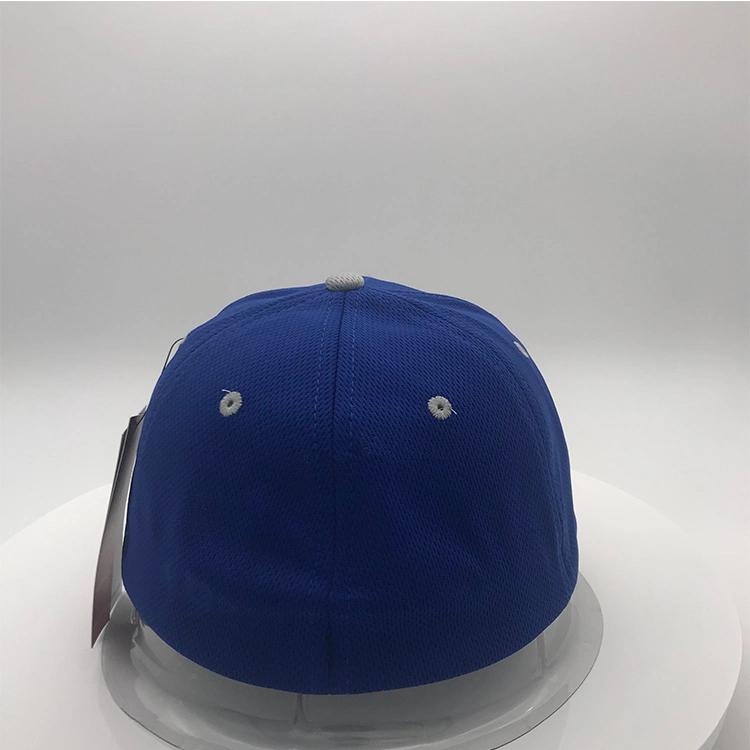 Custom Embroidered 3D Logo Closed Back Flex Fitted Hat 100% Cool Polyester Mesh Sport Trucker Baseball Cap Hat