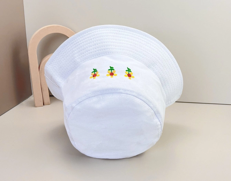 Leisure Flower Embroidery Bucket Hat