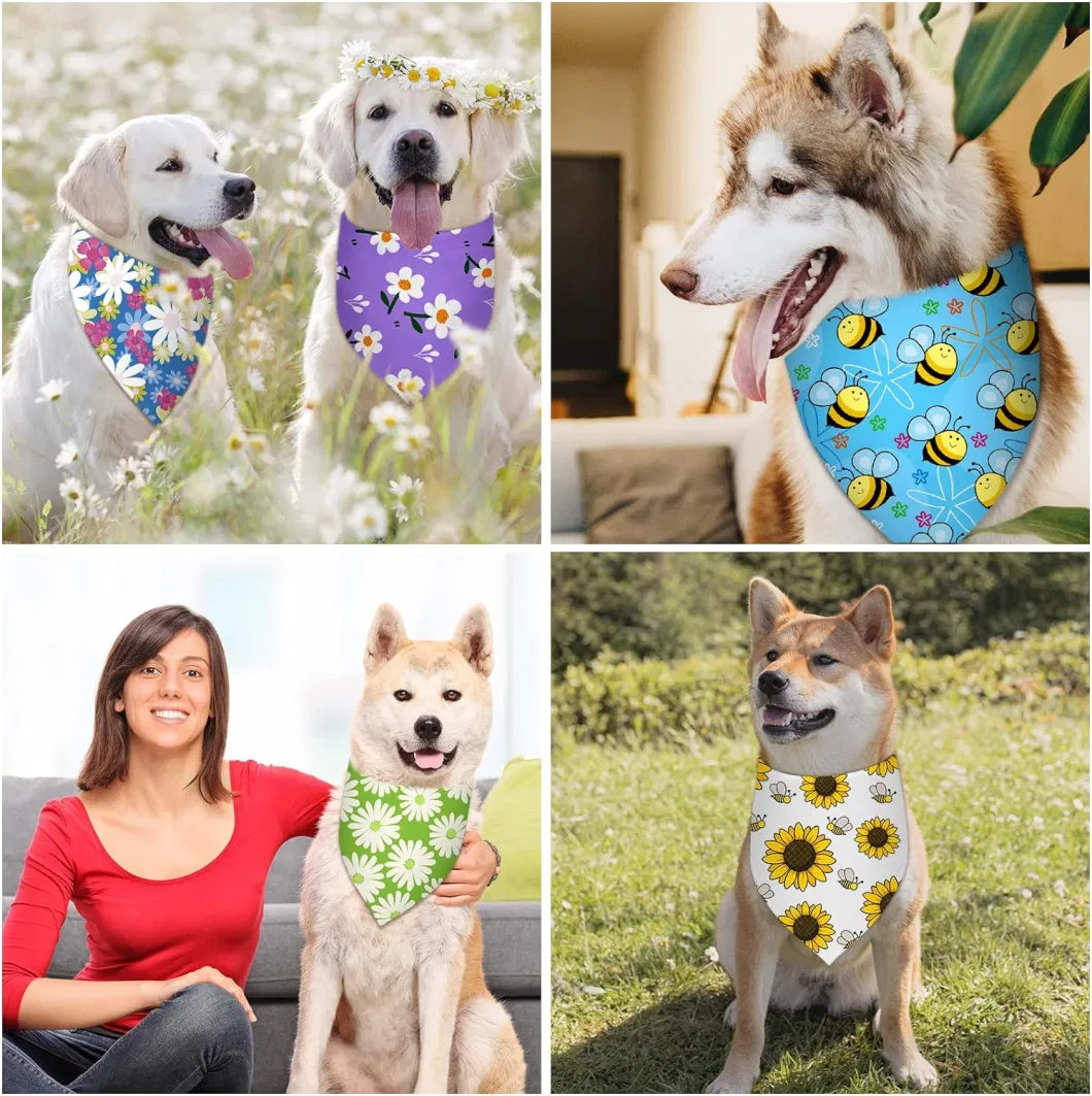 Plain Dog Bandanas Bulk Washable Puppy Bandana Blank Sublimation Dog Bandanas