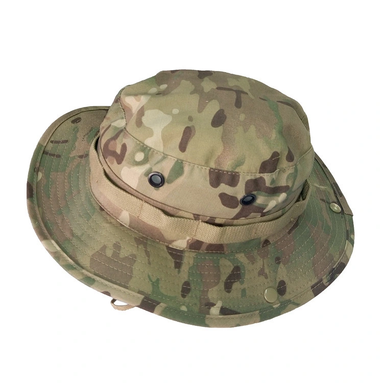 Wholesale Camo Fisherman Hat Fishing Hunting Hiking Outdoor Tactical Round Brim Hat