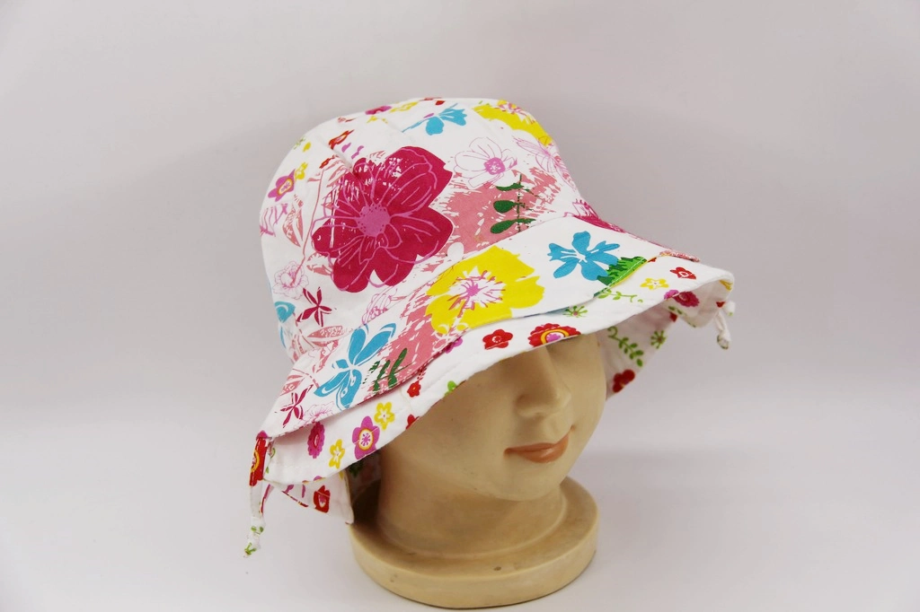 Sun Protection Woven Bucket Hat for Kids