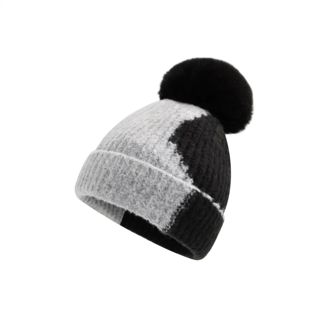 Wholesale Designer Winter Warm Contrast Color Sport Ski Beanie Hat