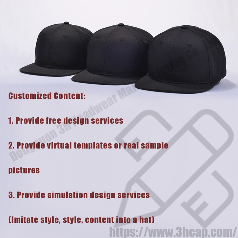 3hcap High Quality Fashion Plain Flat Brim Baseball Gorras Custom Blank Snapback Hats Caps