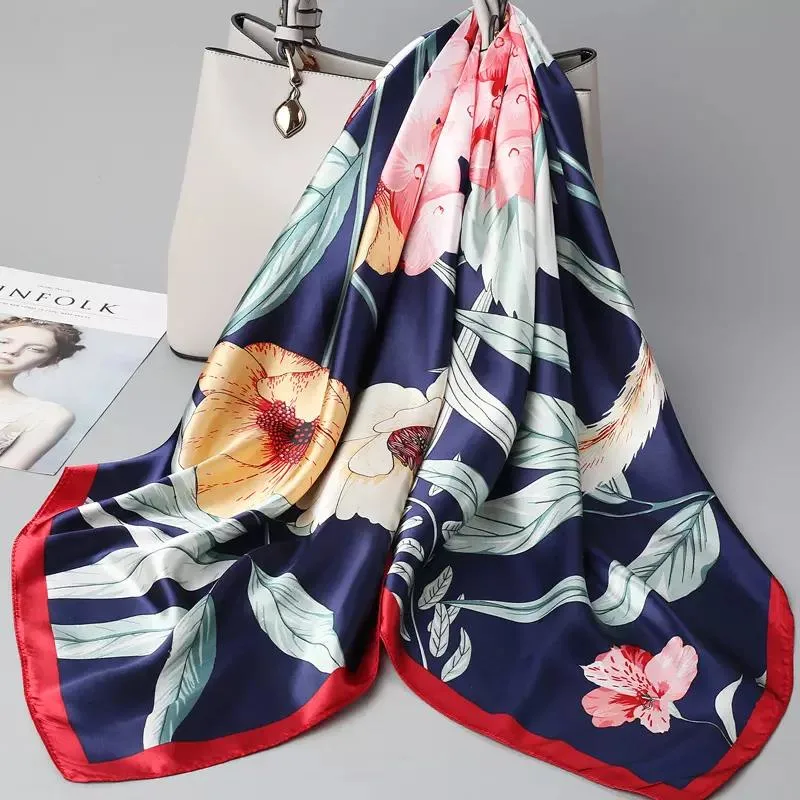 Print 100% Silk Head Bandana Neck Scarf Sport Square