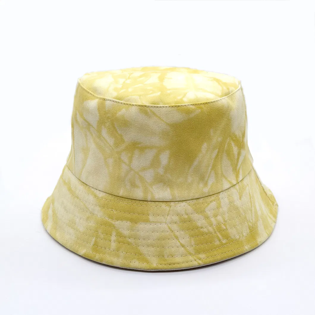 OEM Cotton Tie Dying Printing Bucket Hat Summer Beach Visor Bucket Hat