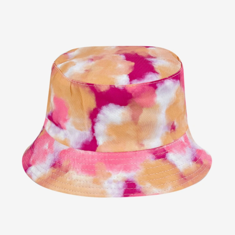 Hot Selling Custom Unisex Multi Color Tie Dye Reversible Cotton Bucket Hat