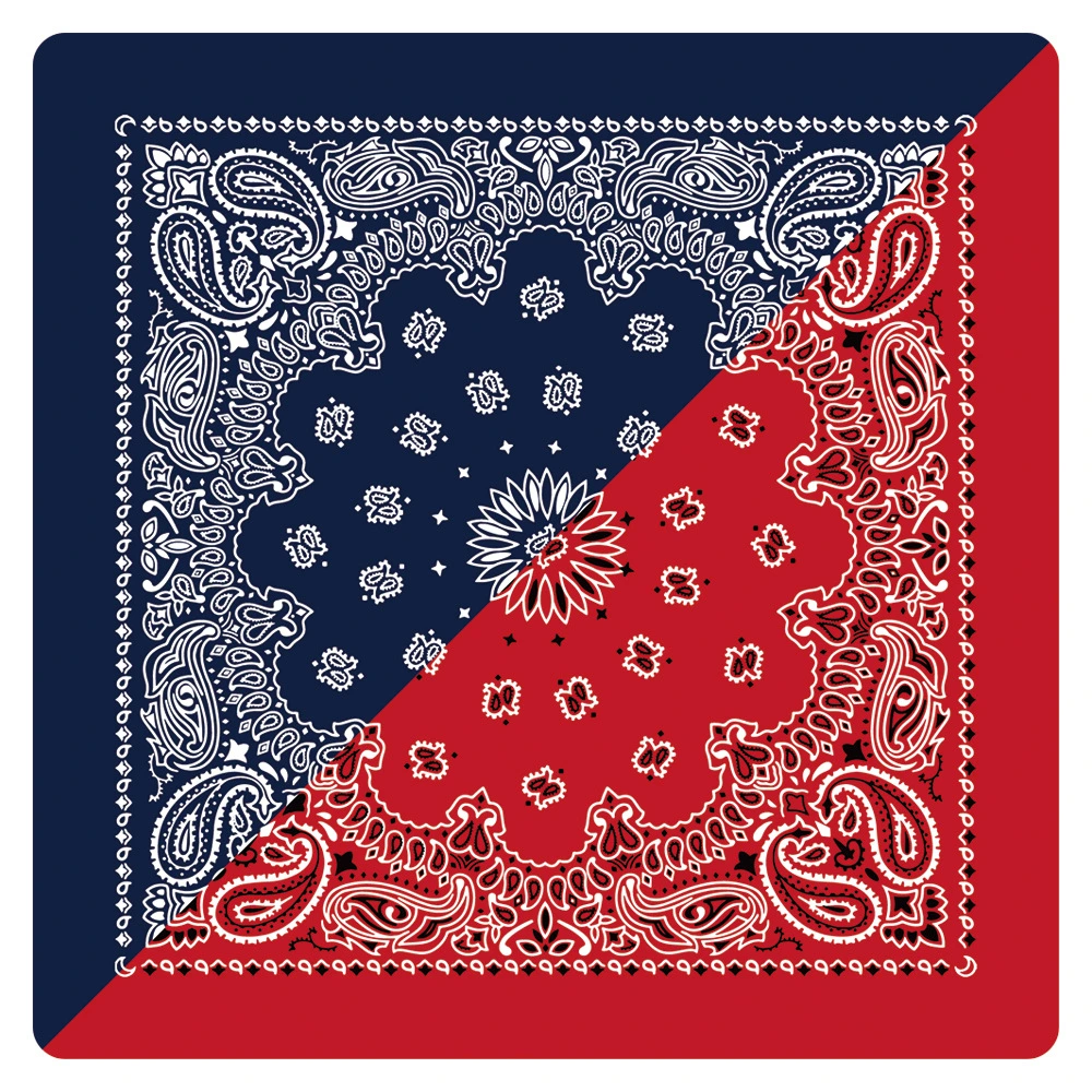 100% Cotton Fashion Contrast Color Paisley Print Bandana Head Wrap Handkerchief 23G