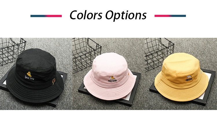 2021 Outdoor Personalized Black Customized Designed Cotton Fishing Bucket Hat