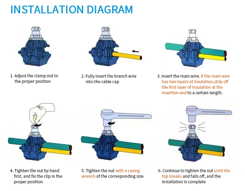 Factory Supply Low Votage Accessories of Bolt Insulation Piercing Connector for ABC Cable