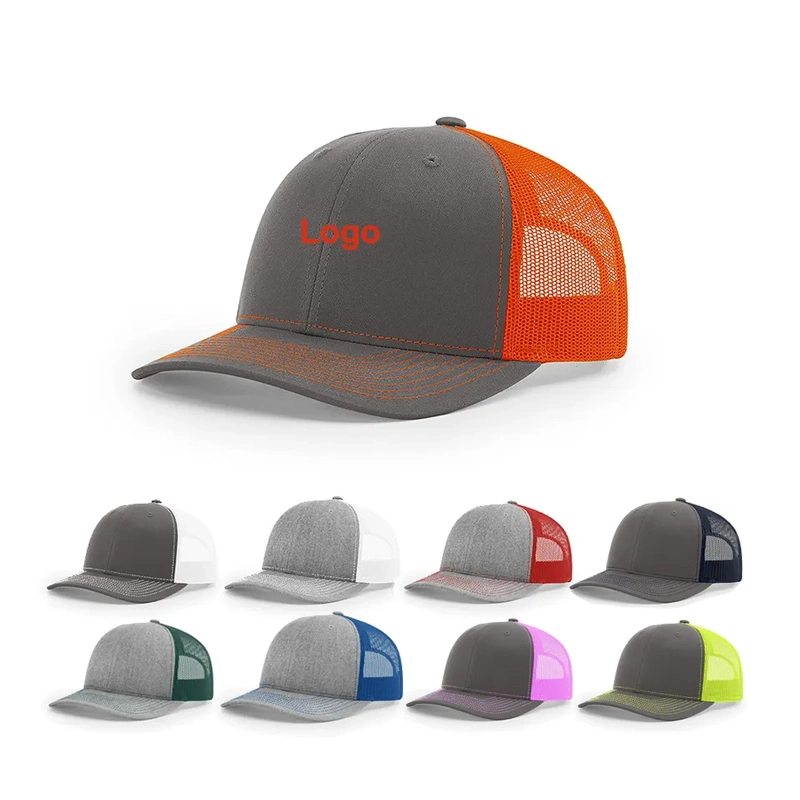 Wholesale Breathable Blank Custom Logo 5 Panel Foam Mesh Trucker Hat