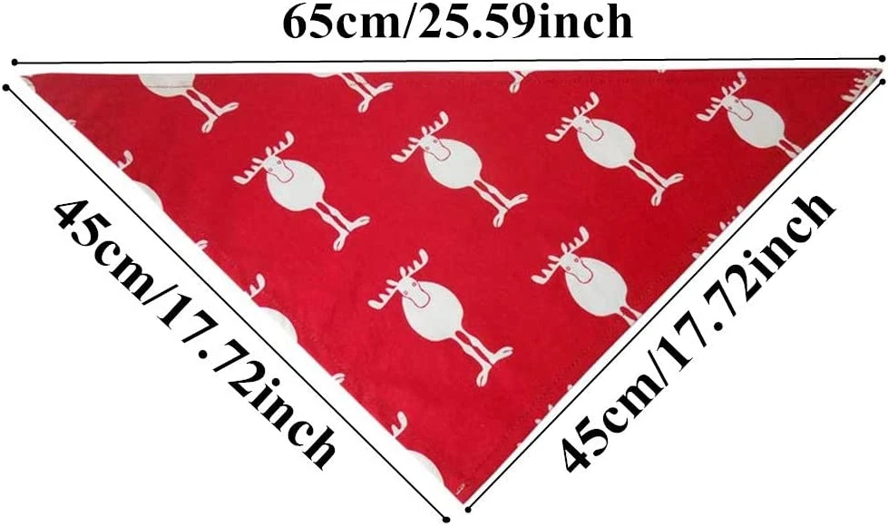 Christmas Dog Triangle Bibs Bandana Santa Pattern Scarf Kerchief Head Scarves Xmas Party Costume Supplies