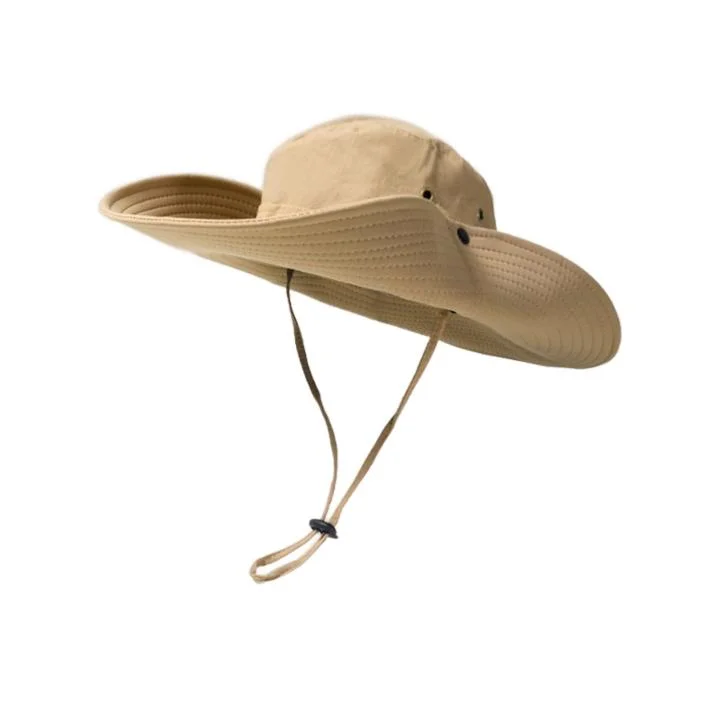 Wholesale Manufacturer Custom Large Brim Climbing Bucket Hat Camping Fisherman Hat for Outdoor Activities