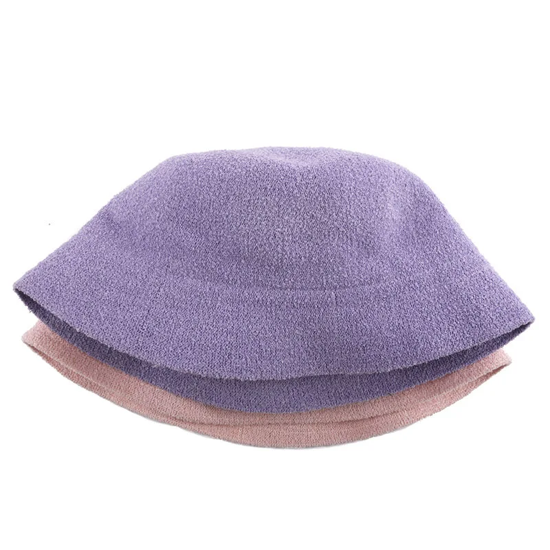 New Design Towelling Fashion Plain Blank Custom Logo Towel Hats Terry Cloth Towelling Winter Bucket Hat