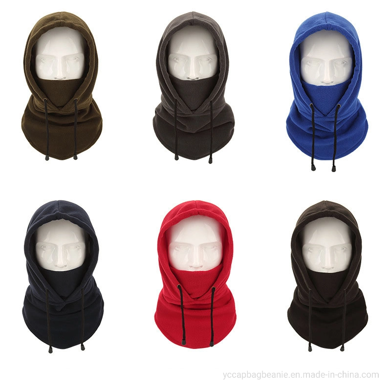 High Quality Plain Color Winter Warm Fleece Headgear Balaclava