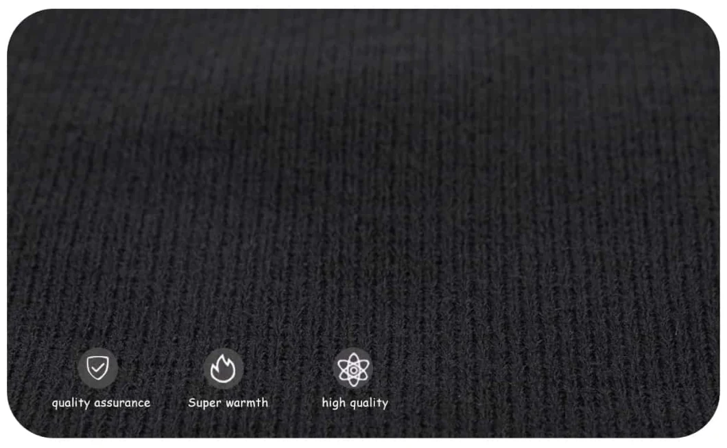 OEM Low MOQ Winter Outdoor Running Riding Cycling Leather Patch Custom Logo Ribbed Knit Skully Beanie Hats