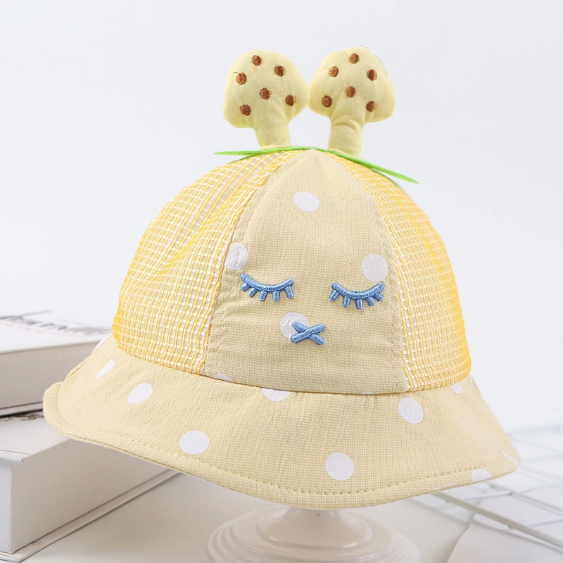 Summer Sun Hat Bucket Hat Cute Cartoon Cotton Fishmen Hat Wholesale Custom Baby Kids Customized Baseball Cap Unisex