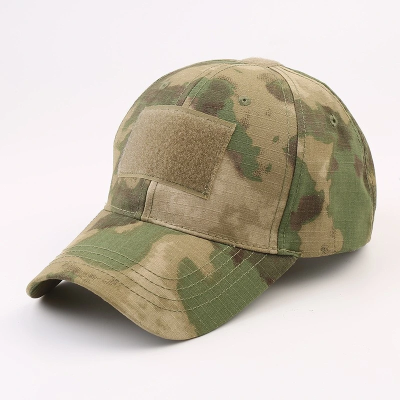 Baseball Cap Rip-Stop Tactical Military Hat Outdoor Print Men&prime;s Tactical Camouflage Sports Cap with Velcro