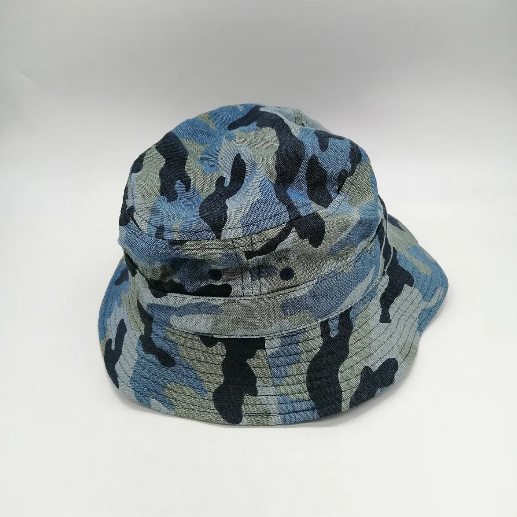 2023 Hot Sale OEM Denim Camo Bucket Safari Fishing Cap Hiking Unisex Camo Hat