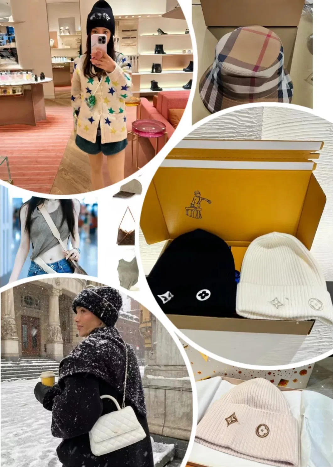Leather Waterproof Thickened Fashion Warm Bucket Hat Replicas Wholesale Luxury Bucket Hat
