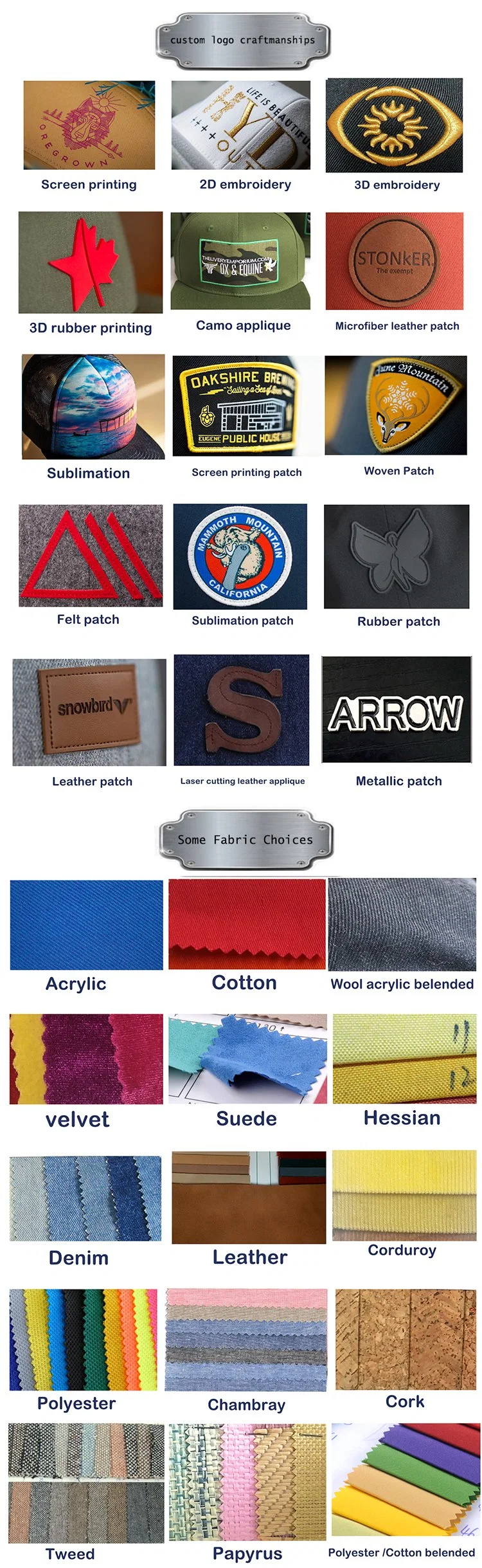 Custom Logo Suede Fabric Contrast Color Trucker Caps Baseball Sport Caps
