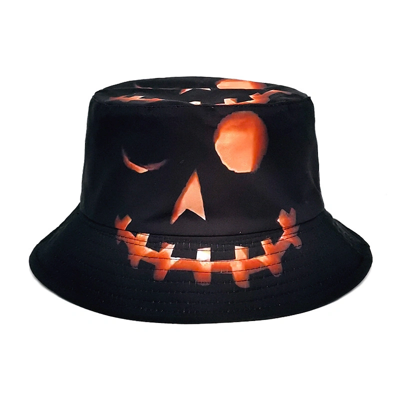 Halloween New Printed Fisherman Hat Male Visor Bucket Hat for Men