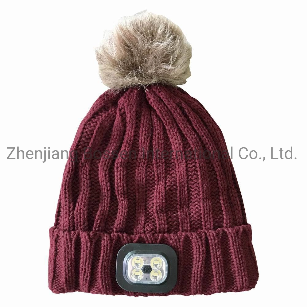 China Hat Factory OEM Custom Logo Embroidered Jacquard RPET Acrylic Winter Knitted Beanie Cap Snowboard Ski Camping Winter Beanie Hat