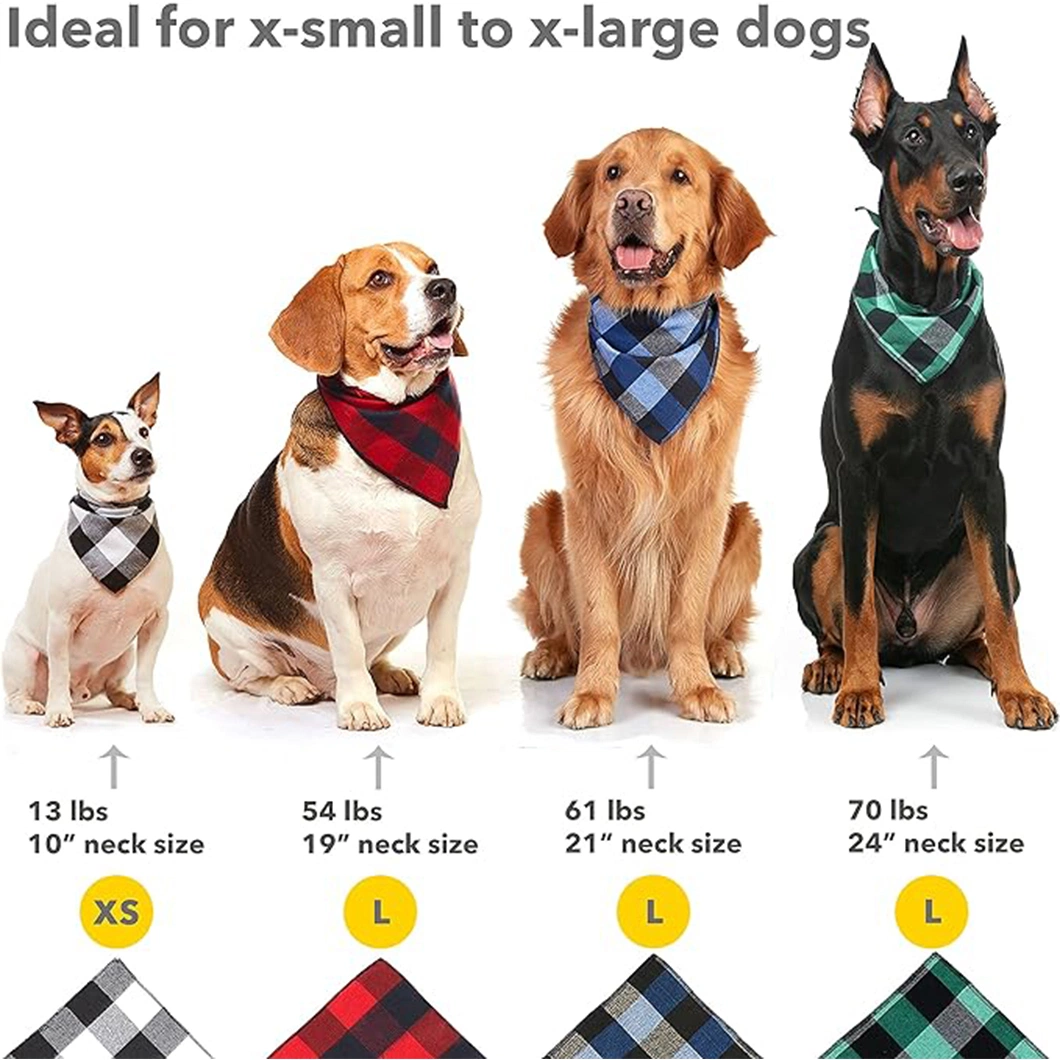 Dog Bandanas Bulk Customized Dog Triangle Scarf Adjustable Pet Costume Washable Dog Cat Outfit Elegant Bibs Kerchief