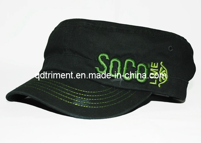 100% Polyester Microfiber Print Embroidery Sport Military Cap (TRNM088)