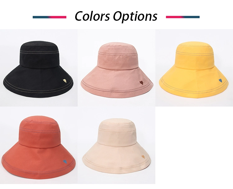 Wholesale New Design Custom Designed Solid Color Fishing Bucket Cap