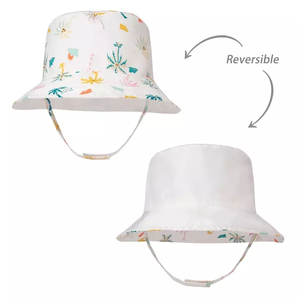 Double Side Sun Fisherman Polyester Fashion Printed Beach Summer Reversible Custom Style 5 Bucket Hat