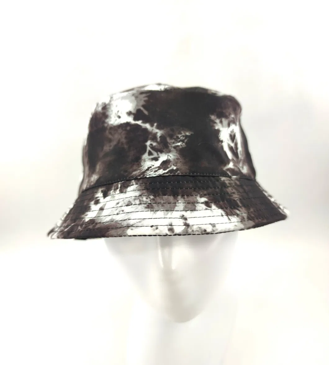 Polyester Sublimation Printed Bucket Hat, Reversible Style with Polyester Fabric Inner