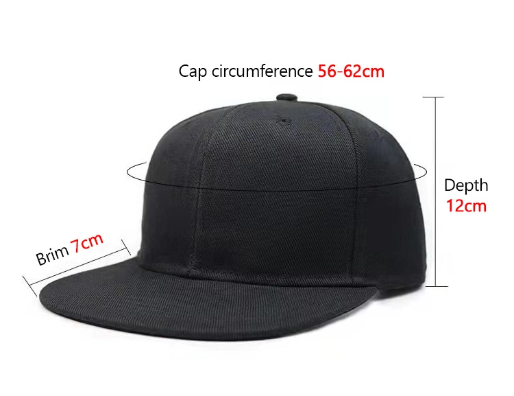 High Quality Wholesale Promotion Custom Cap Hat Embroidery Printing Logo 5/6 Panels Fashion Hip-Hop Fitted Dad Cap Flat Brim Cap/ Baseball Snapback Cap for Men