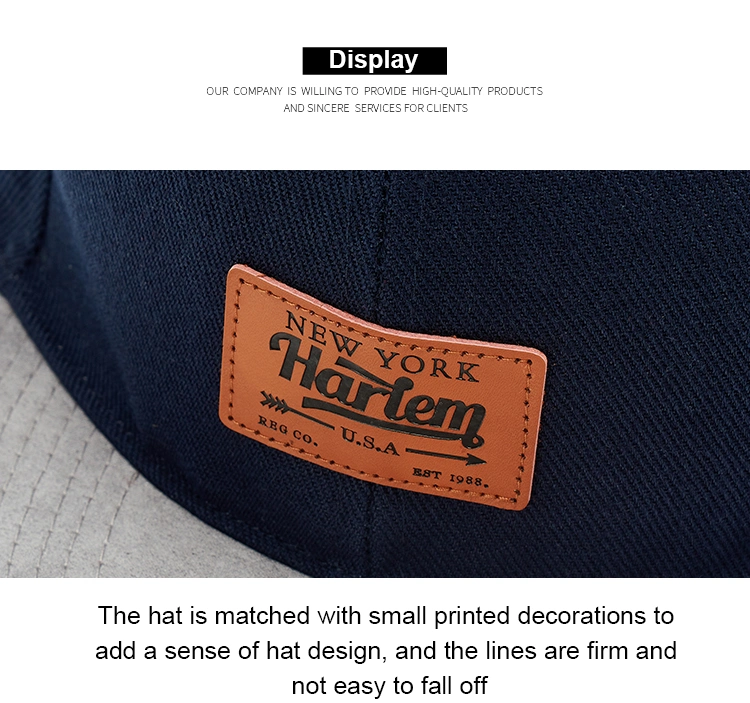 Wholesale High Quality Vintage 6 Panel Custom Embroidery Logo Patch Hip Hop Flat Brim Basketball Snapback Caps Hats