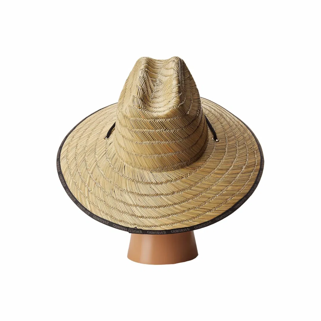 Wholesale Adjustable Classical Soft Breathable UV Protection Lightweight Paper Straw Pierside Lifeguard Hat