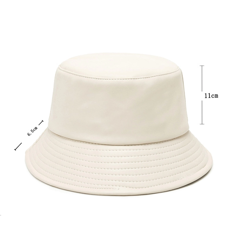 Wholesale Fashion Reversible Bucket Hat PU Hat Waterproof Fishermen Hat