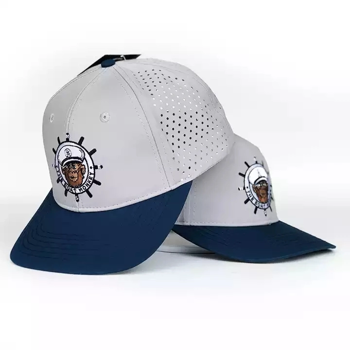 Custom Embroidery Logo 6 Panel Rope Sport Golf Hat Laser Cut Perforated Gorras Baseball Cap Custom Trucker Hats