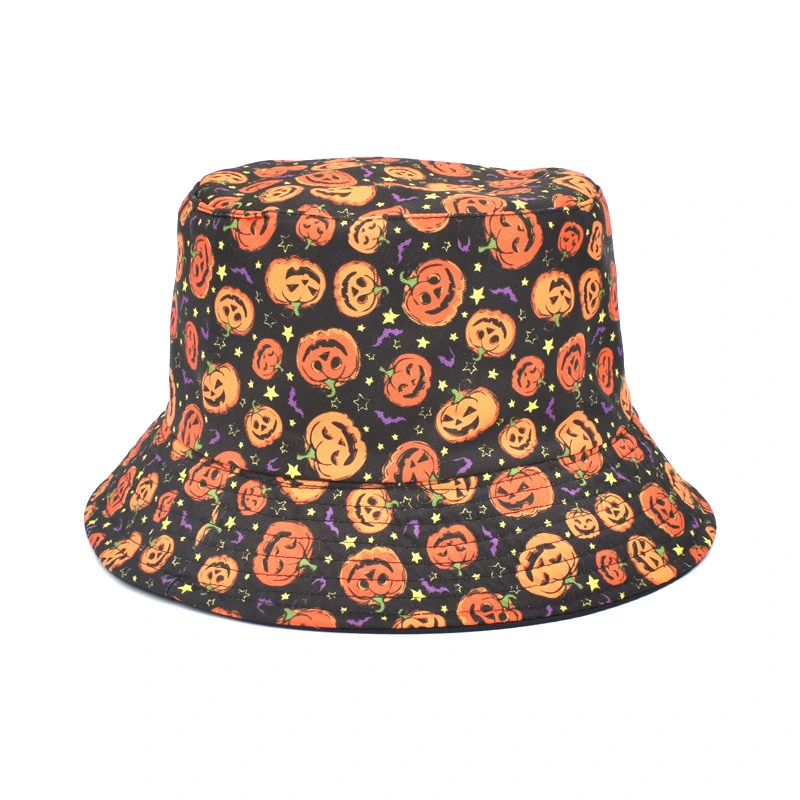 Halloween New Printed Fisherman Hat Male Visor Bucket Hat for Men