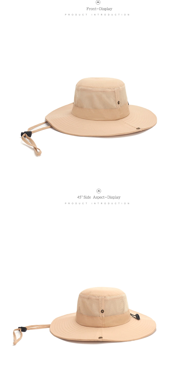 Wide Brim Custom Logo Blank Fisherman Bucket Hats